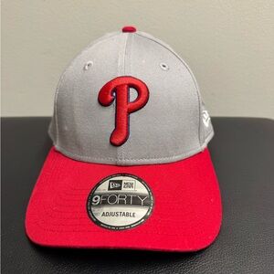 New Era Gray and Red Cap